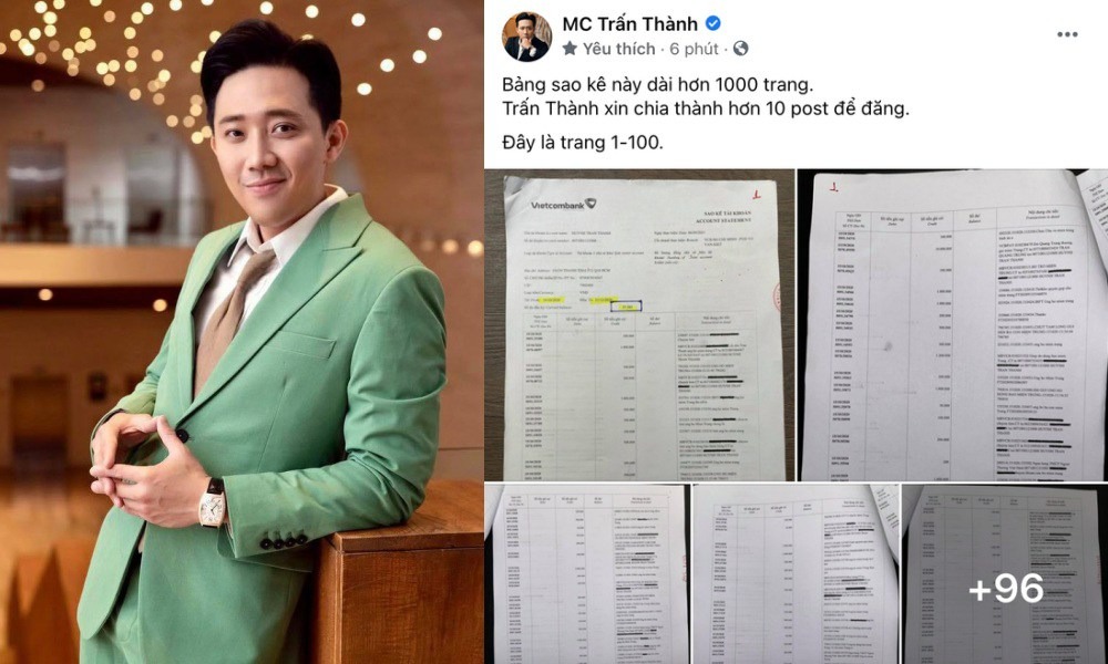 Trấn Thành từng tung sao kê dài 100 trang, Đến nay khi ồn ào từ thiện đã sáng tỏ, anh không hề có bất cứ động thái nào liên quan đến vấn đề này. Ảnh: Internet