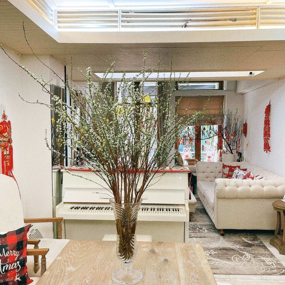 Phan Như Thảo cũng khoe một góc trong căn biệt thự đang ngập tràn không khí mùa xuân