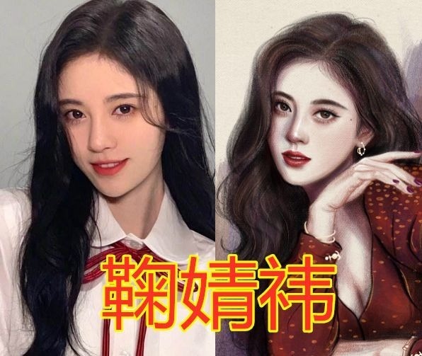 Bên cạnh những nét phác thảo 'thảm họa' thì cũng có những bức hình tỏa sáng, nâng tầm nhan sắc sao Hoa Ngữ. Như bức phác thảo Cúc Tịnh Y là một ví dụ