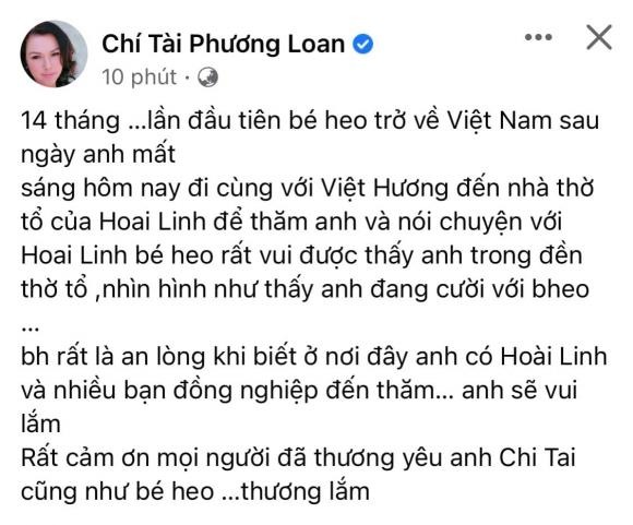 Vừa về đến Việt Nam, bà xã Chí Tài đã tìm đến Hoài Linh để làm điều đặc biệt 4