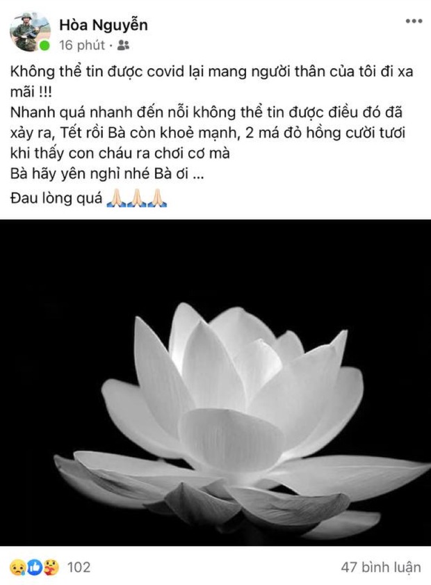 Hòa Minzy đau lòng khi đối diện tang sự. Ảnh: FBNV Hòa Minzy đau lòng khi đối diện tang sự. Ảnh: FBNV