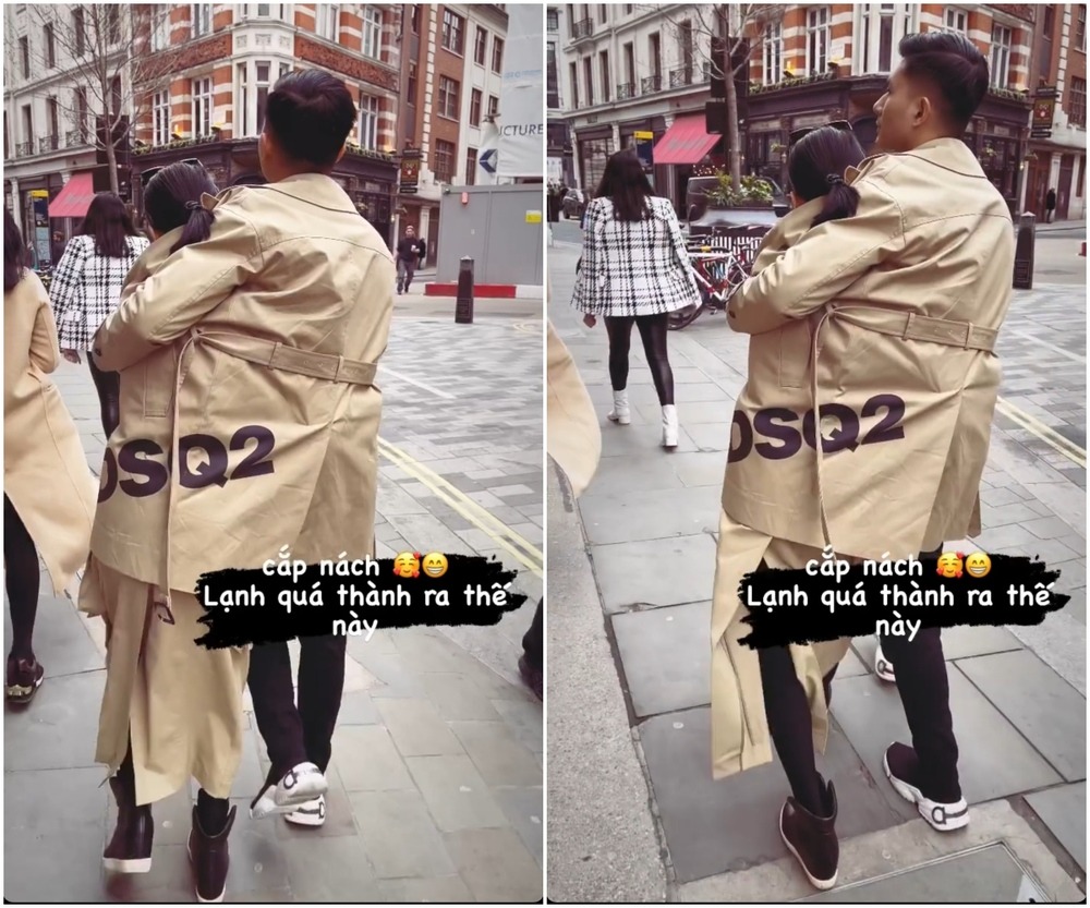 Cả hai không ngần ngại dành cho nhau những cử chỉ tình cảm, riêng tư khi đặt chân tới trời Tây. Ảnh: Internet