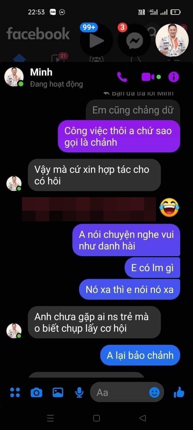 Loạt tin nhắn được cho là của Minh Béo nhắn gửi đến đàn em. Ảnh: FB Loạt tin nhắn được cho là của Minh Béo nhắn gửi đến đàn em. Ảnh: FB