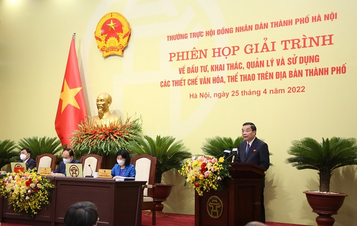 Chủ tịch UBND TP Chu Ngọc Anh phát biểu tại phiên giải trình Chủ tịch UBND TP Chu Ngọc Anh phát biểu tại phiên giải trình