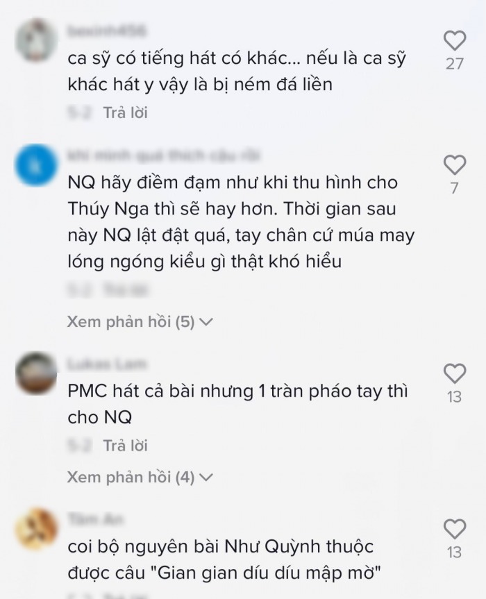 Nhiều ý kiến tranh cãi về giọng hát của Như Quỳnh. Ảnh: Chụp màn hình Nhiều ý kiến tranh cãi về giọng hát của Như Quỳnh. Ảnh: Chụp màn hình