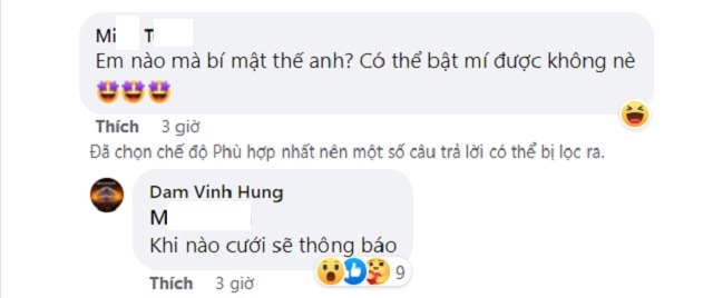 Đàm Vĩnh Hưng bỗng nhắc đến đám cưới. Ảnh: FBNV