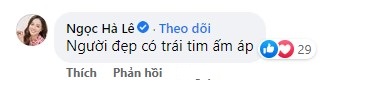 Ngọc Hà Lê dành lời khen ngợi, ngưỡng mộ đến người chị cùng tên. Ảnh: chụp màn hình