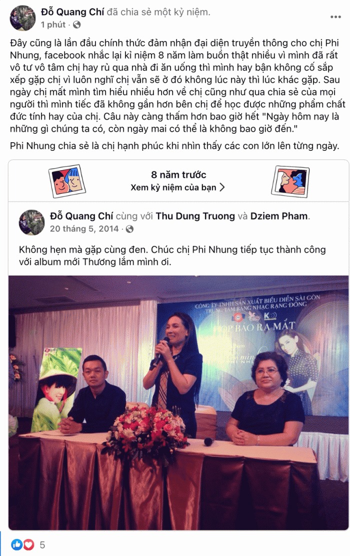 Quản lý cũ của Phi Nhung nghẹn ngào nhớ về cố ca sĩ. Ảnh: Internet Quản lý cũ của Phi Nhung nghẹn ngào nhớ về cố ca sĩ. Ảnh: Internet
