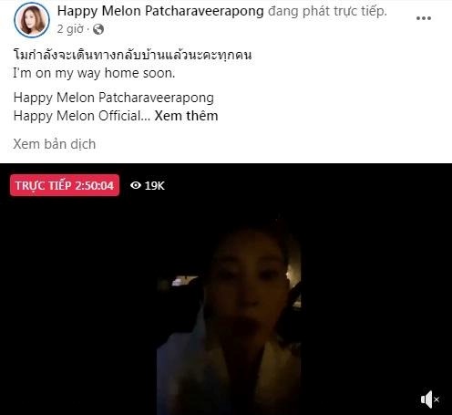 Livestream gây xôn xao mới đây trên trang cá nhân của Tangmo. Ảnh: FB Livestream gây xôn xao mới đây trên trang cá nhân của Tangmo. Ảnh: FB