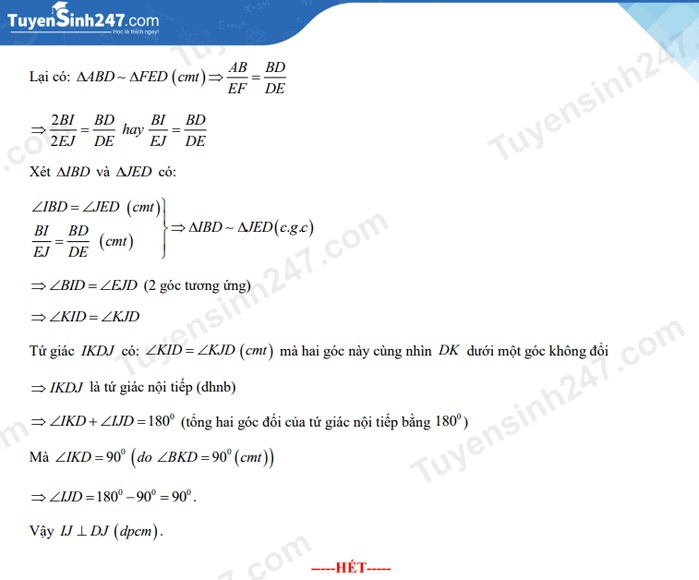 Đáp án đề thi tuyển sinh vào lớp 10 môn Toán TP.HCM năm 2022. Ảnh: TS247 Đáp án đề thi tuyển sinh vào lớp 10 môn Toán TP.HCM năm 2022. Ảnh: TS247