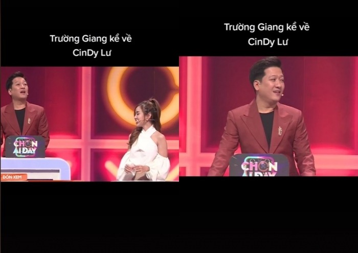 Cindy Lư xuất hiện tại chương trình 'Chọn ai đây'. Ảnh: Internet Cindy Lư xuất hiện tại chương trình 'Chọn ai đây'. Ảnh: Internet