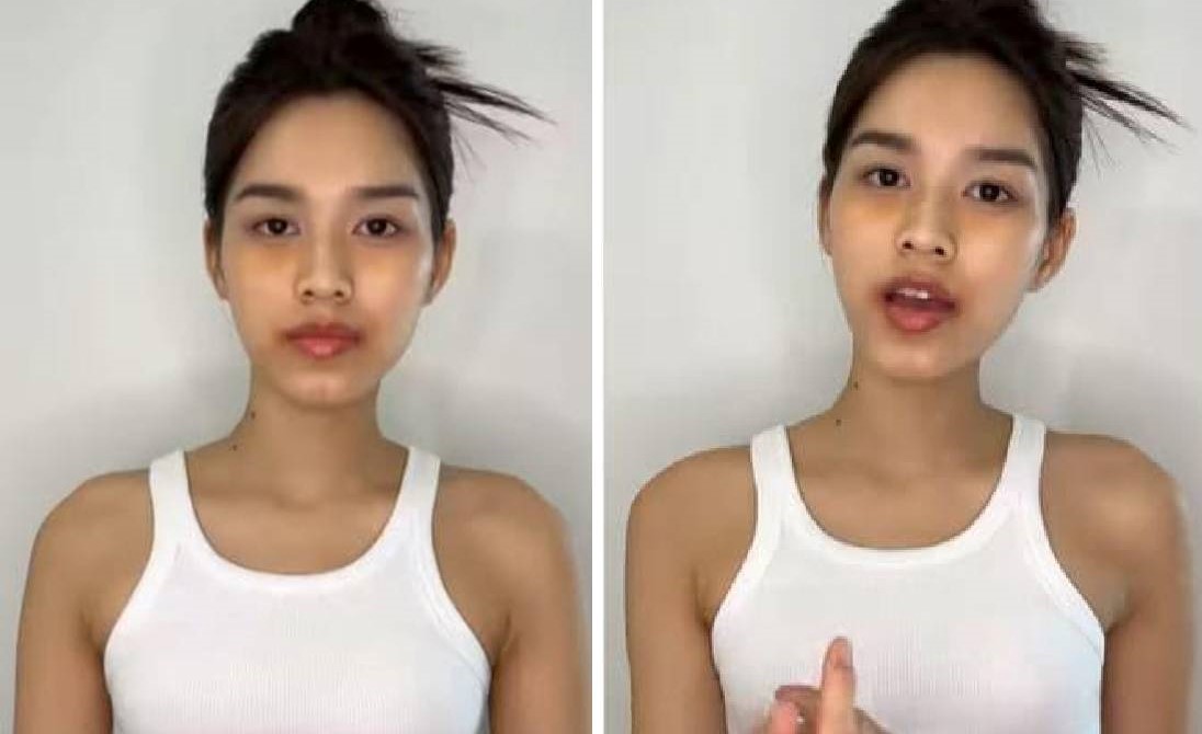 Dung nhan 'vịt con xấu xi' của Đỗ Thị Hà. Ảnh: Chụp màn hình