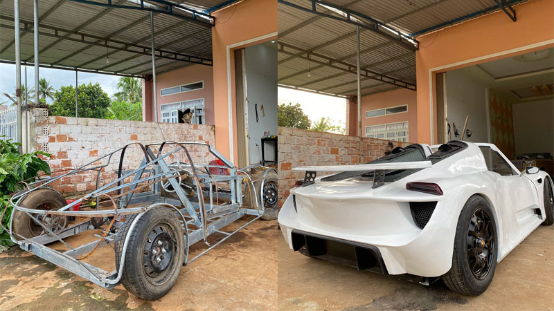 Thanh niên Việt Nam tự chế Porsche 918 Spyder bạc tỷ nhìn như thật gây sốt mạng 1