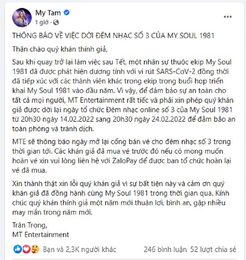 Bài đăng của Mỹ Tâm Bài đăng của Mỹ Tâm