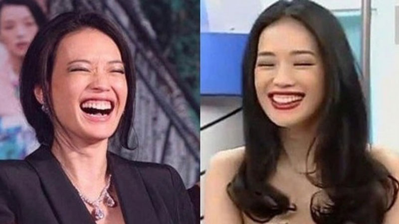 Nói đến điệu cười hở lợi thì Thư Kỳ chính là một thương hiệu, tuy nhiên cô vẫn được nhận xét là xinh đẹp xuất sắc, bất chấp đây là khuyết điểm mà nhiều mỹ nhân khác không dám phạm phải.