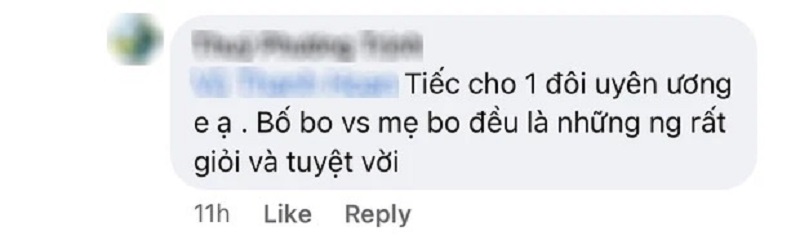 Người này tỏ ra tiếc nuối cho chuyện tình của cặp đôi Người này tỏ ra tiếc nuối cho chuyện tình của cặp đôi