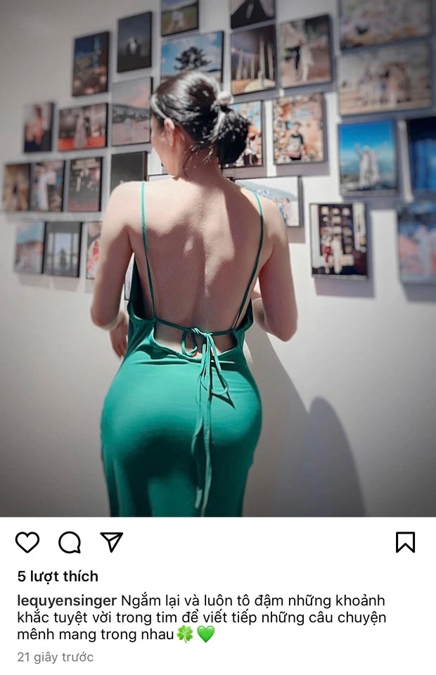 Bức ảnh khoe vòng ba khó tin của Lệ Quyên (Ảnh chụp màn hình) Bức ảnh khoe vòng ba khó tin của Lệ Quyên (Ảnh chụp màn hình)