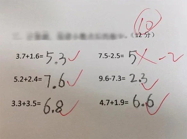 Tranh cãi bài toán 3,9 + 5,1 = 9,0 bị cô giáo gạch sai, Bộ Giáo dục vào cuộc