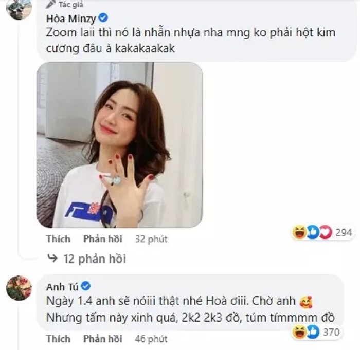 Hậu chia tay 'chồng' thiếu gia, Hòa Minzy bất ngờ khoe được tặng nhẫn 'siêu to khổng lồ' - Ảnh 1 Hậu chia tay 'chồng' thiếu gia, Hòa Minzy bất ngờ khoe được tặng nhẫn 'siêu to khổng lồ' - Ảnh 1