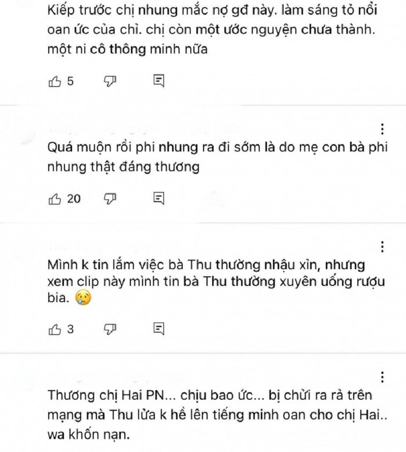 Bình luận của dân mạng