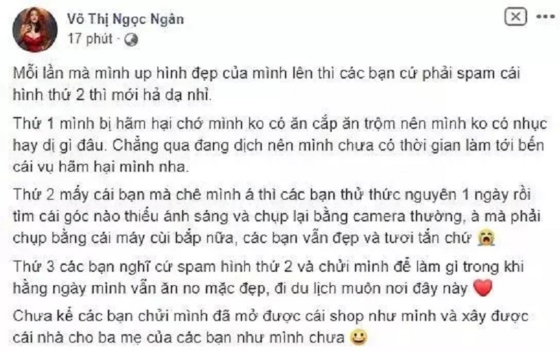 Ngân 98 phản ứng gắt Ngân 98 phản ứng gắt