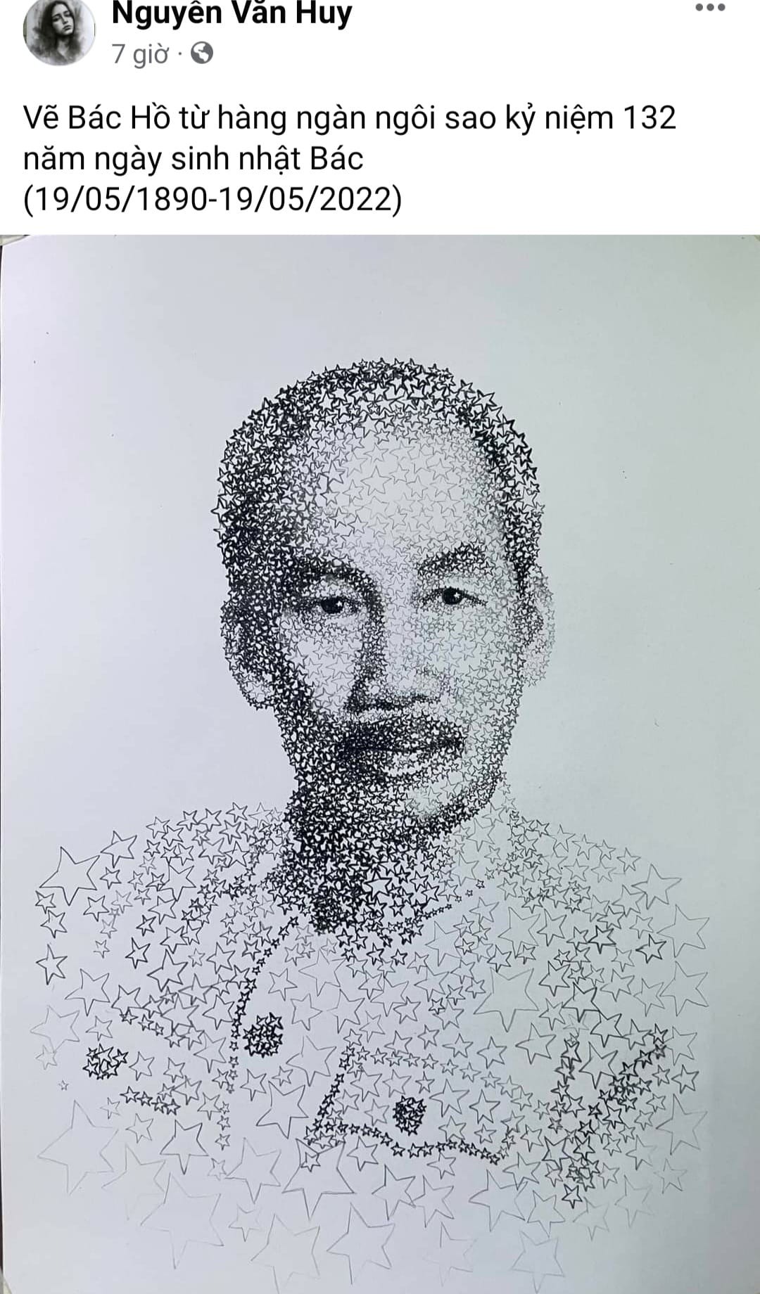 Độc đáo bức tranh chân dung Bác Hồ được 'vẽ' từ 200 triệu đồng - Tin mới  Mạng Xã Hội