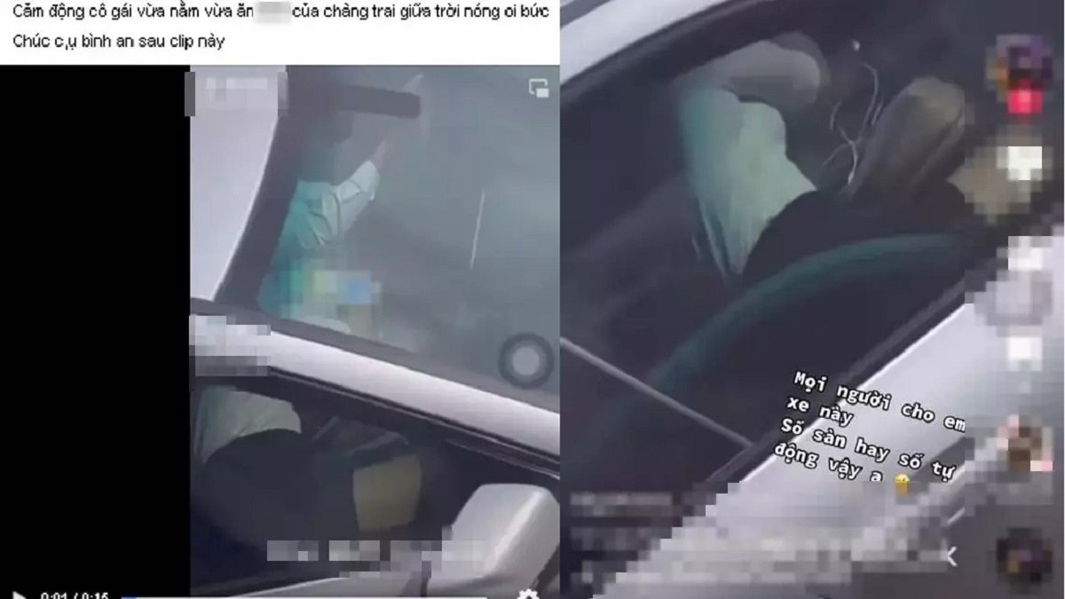 Hình ảnh 'mây mưa' được cắt ra từ clip đang được lan truyền trên mạng