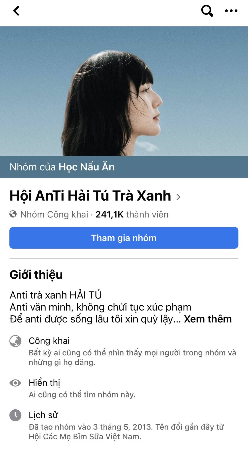 Group anti Hải Tú sau scandal. Ảnh: chụp màn hình Group anti Hải Tú sau scandal. Ảnh: chụp màn hình