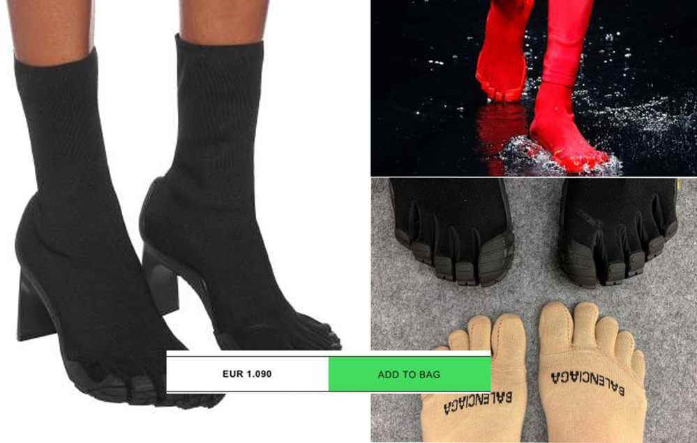 Màu sắc đa dạng của đôi giày 'làm nails dở'. Ảnh: Instagram