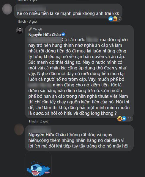 Cụ thể, khi một cộng đồng mạng bình luận “kẻ có nhiều tiền là kẻ mạnh”, “kẻ có nhiều tiền là kẻ mạnh” đã đáp lời bằng một đoạn bình luận dài. Ảnh: chụp màn hình Cụ thể, khi một cộng đồng mạng bình luận “kẻ có nhiều tiền là kẻ mạnh”, “kẻ có nhiều tiền là kẻ mạnh” đã đáp lời bằng một đoạn bình luận dài. Ảnh: chụp màn hình