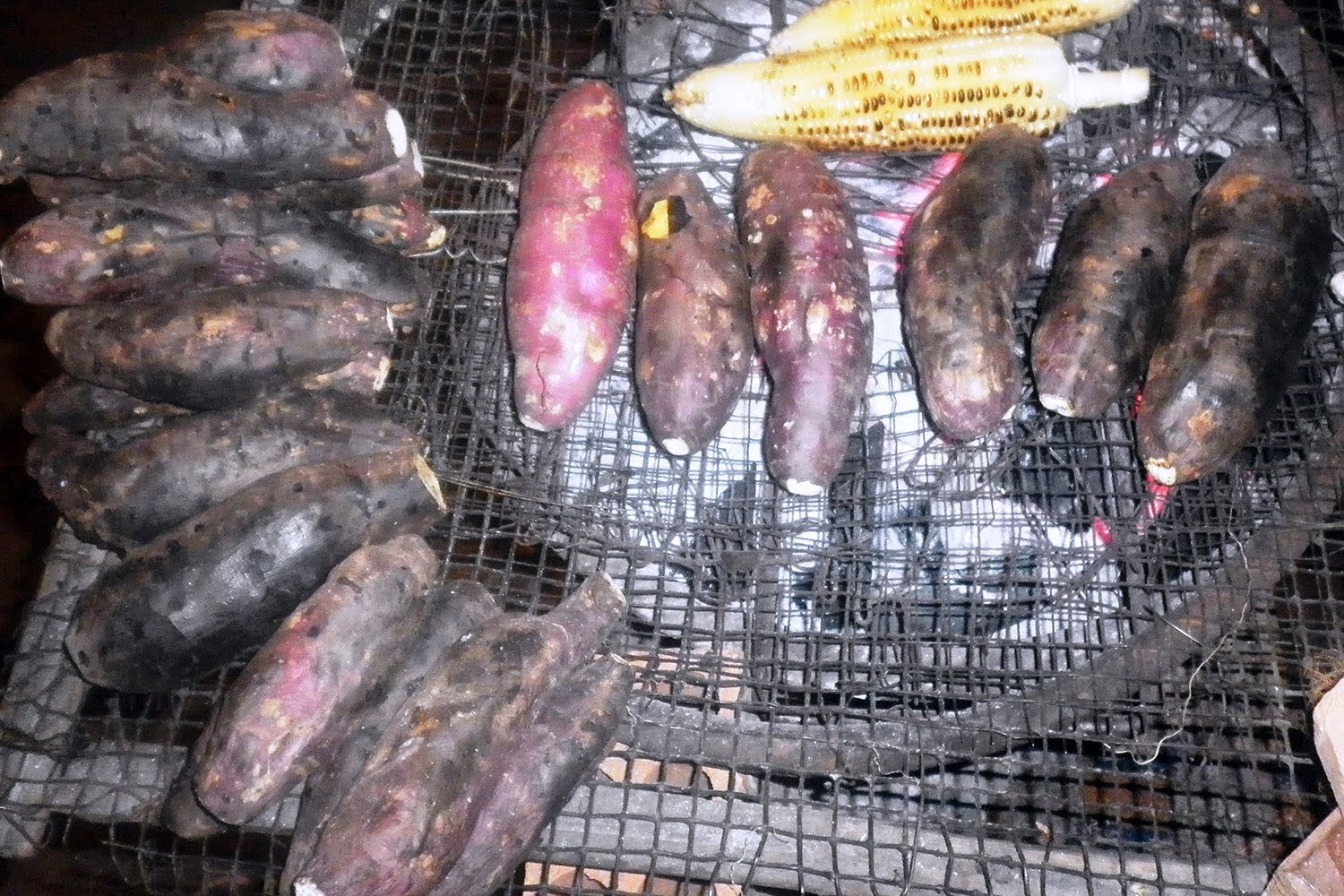 May mắn cho 4 bạn trẻ là được bà chủ chủ ủng hộ. Bà chủ còn tặng kèm thêm một chiếc bếp lò và đặt mua than giúp. Còn ngô thì 4 chàng trai gọi điện về quê, nhờ người thân mua và gửi xe khách chở ra mỗi ngày. Ảnh: Viettq