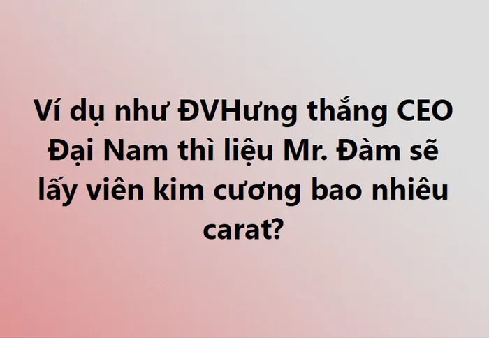 Bà Phương Hằng sẽ phải ‘dâng’ viên kim cương size ‘hột mít’ nào cho Đàm Vĩnh Hưng? 2 Bà Phương Hằng sẽ phải ‘dâng’ viên kim cương size ‘hột mít’ nào cho Đàm Vĩnh Hưng? 2