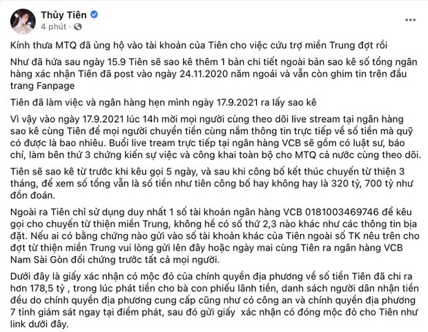 Thủy Tiên vội ‘hành động lạ’ ngay trước giờ đối chứng sao kê như đã hứa với Phương Hằng 1 Thủy Tiên vội ‘hành động lạ’ ngay trước giờ đối chứng sao kê như đã hứa với Phương Hằng 1