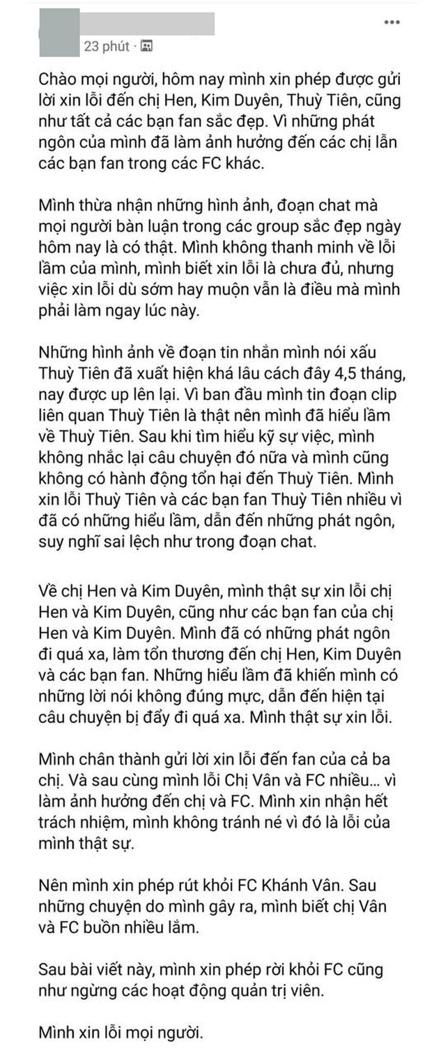 Rò rỉ đoạn chat Trưởng FC Khánh Vân tung clip của Thùy Tiên, nói xấu H'Hen Niê vì bức bối 4
