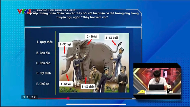 Câu hỏi Olympia: Thầy bói phán đoán bộ phận của con voi như thế nào? Ai nấy đều ‘tắc tịt’ dù siêu dễ 1