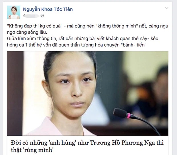 Bài viết của Tóc Tiên từng thu hút ý kiến từ CĐM Bài viết của Tóc Tiên từng thu hút ý kiến từ CĐM