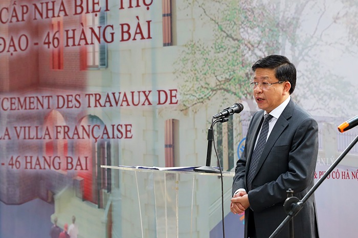 Phó Chủ tịch UBND Thành phố Dương Đức Tuấn phát biểu tại buổi lễ