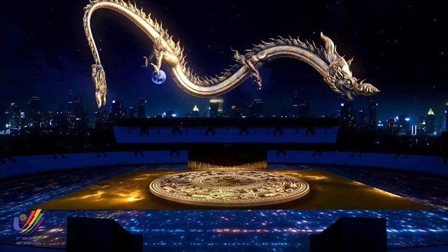 Lễ khai mạc SEA Games 31 sử dụng công nghệ AR. Ảnh: 24h