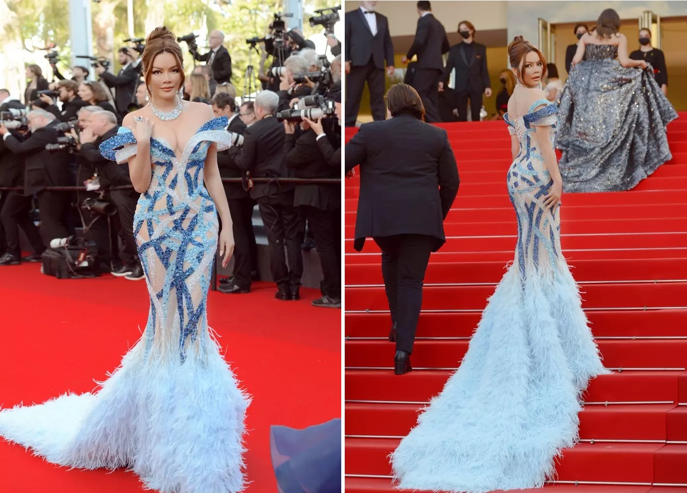 Showbiz cuối tuần: Nhã Phương khiến fan ‘nháo nhào’, Lý Nhã Kỳ bị chê diện áo tiền tỷ đi LHP Cannes - Ảnh 3