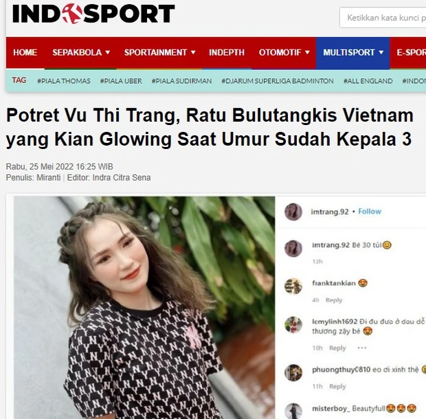 Bài viết trên báo Indonesia Bài viết trên báo Indonesia