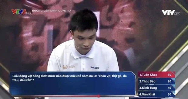 Câu hỏi Olympia: Động vật nào chân vịt - thịt gà - da trâu - đầu rắn? Câu hỏi Olympia: Động vật nào chân vịt - thịt gà - da trâu - đầu rắn?