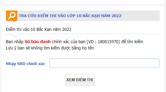 Tra cứu điểm thi THPT Quốc gia 2022 Bắc Kạn chính xác nhất