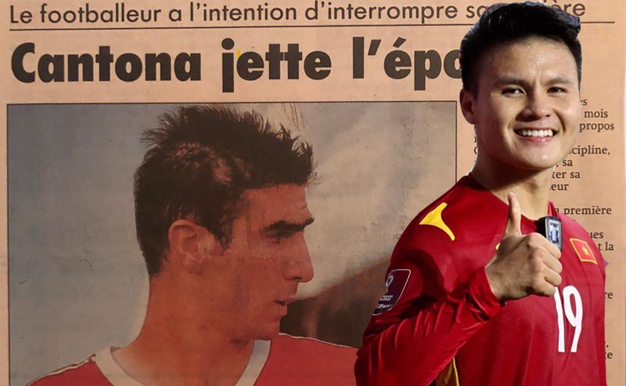 Huyền thoại Cantona từng chơi cho Nimes. Ảnh: Internet