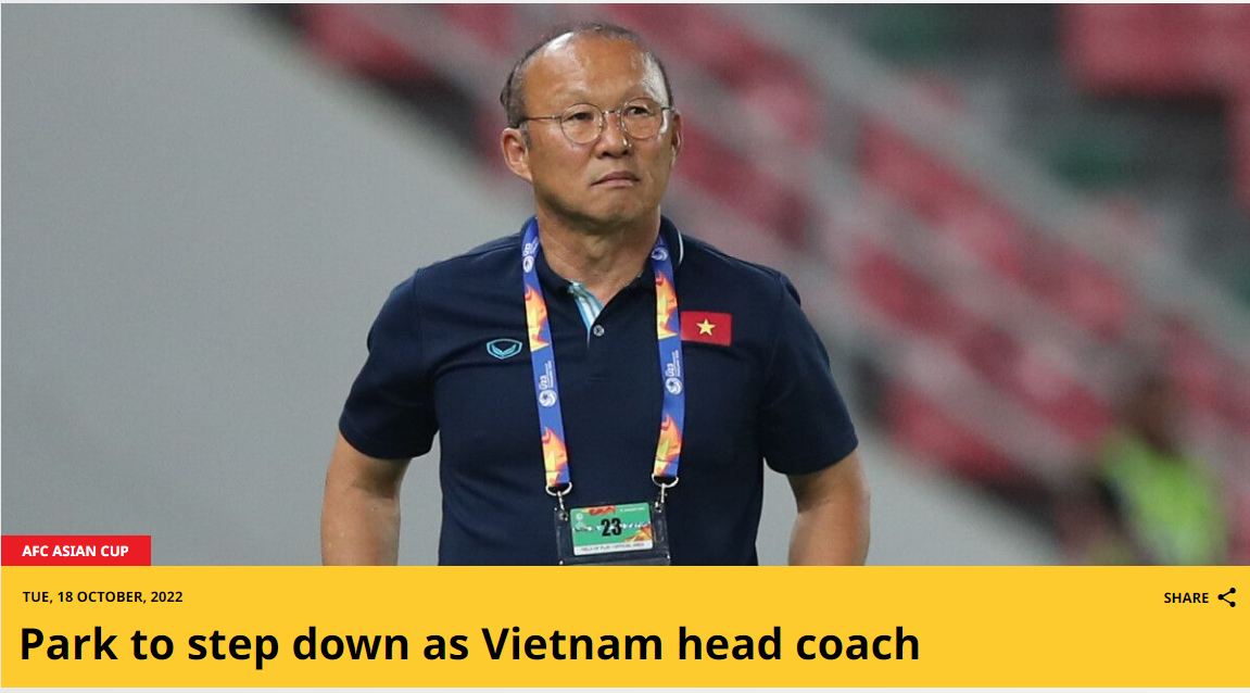 AFC vinh danh HLV Park Hang Seo ngày chia tay ĐT Việt Nam