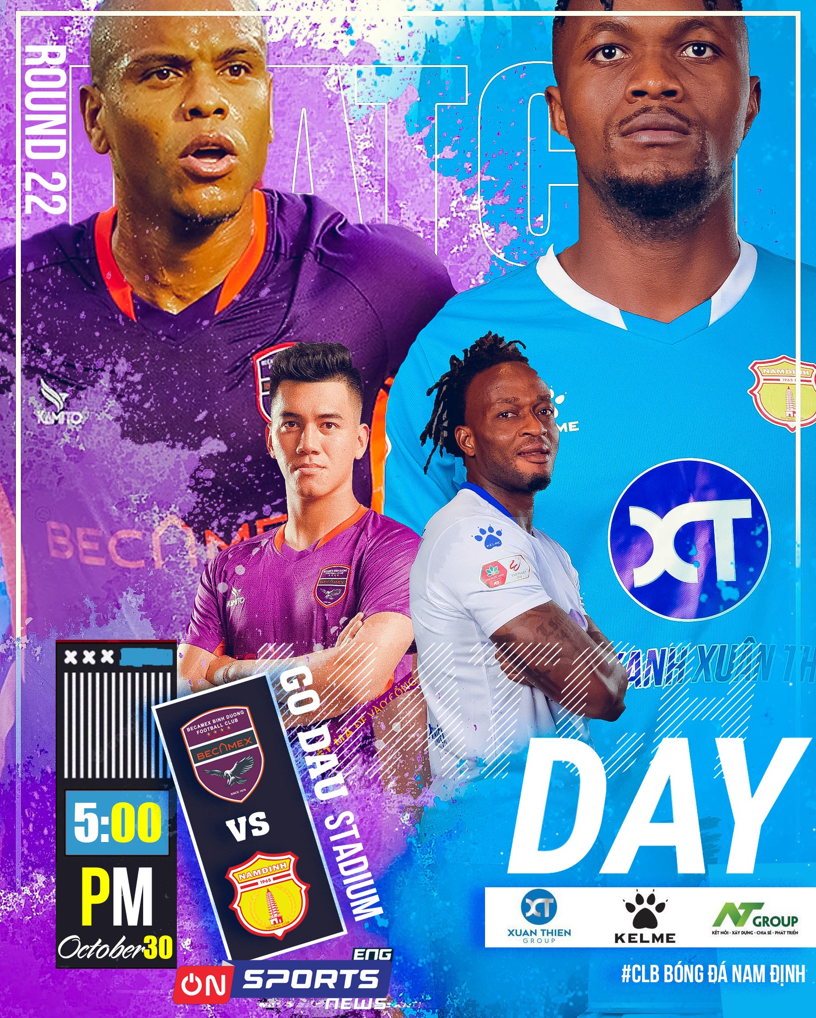 Trực tiếp Bình Dương vs Nam Định, link xem trực tiếp Bình Dương vs Nam Định: 17h00 30/10/2022