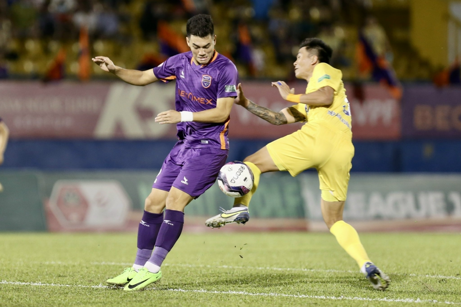 Tiến Linh đem về quả phạt đền cho Bình Dương. Ảnh: Internet