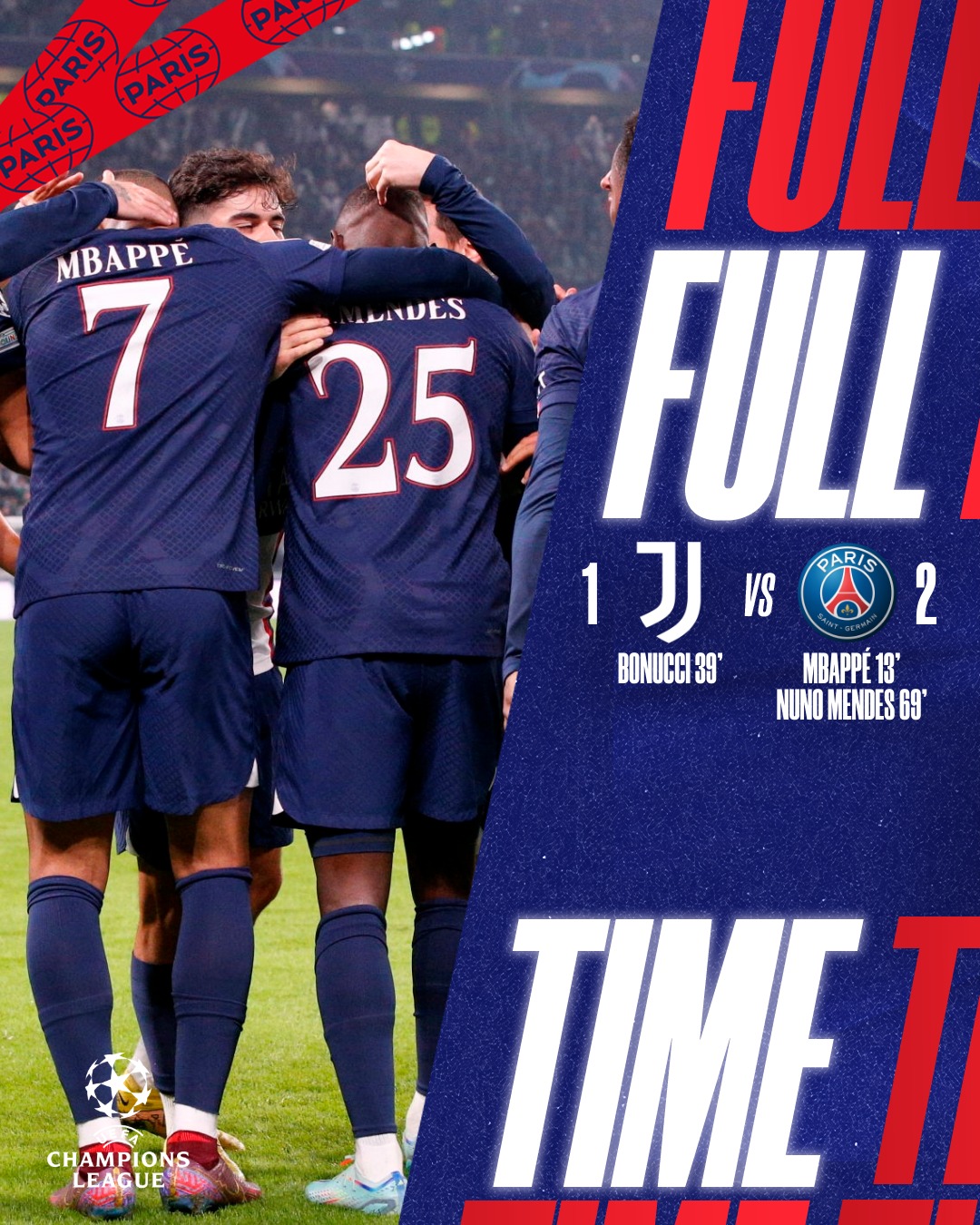 PSG có chiến thắng 2-1 trước Juventus ở lượt trận cuối bảng H. Ảnh: Internet