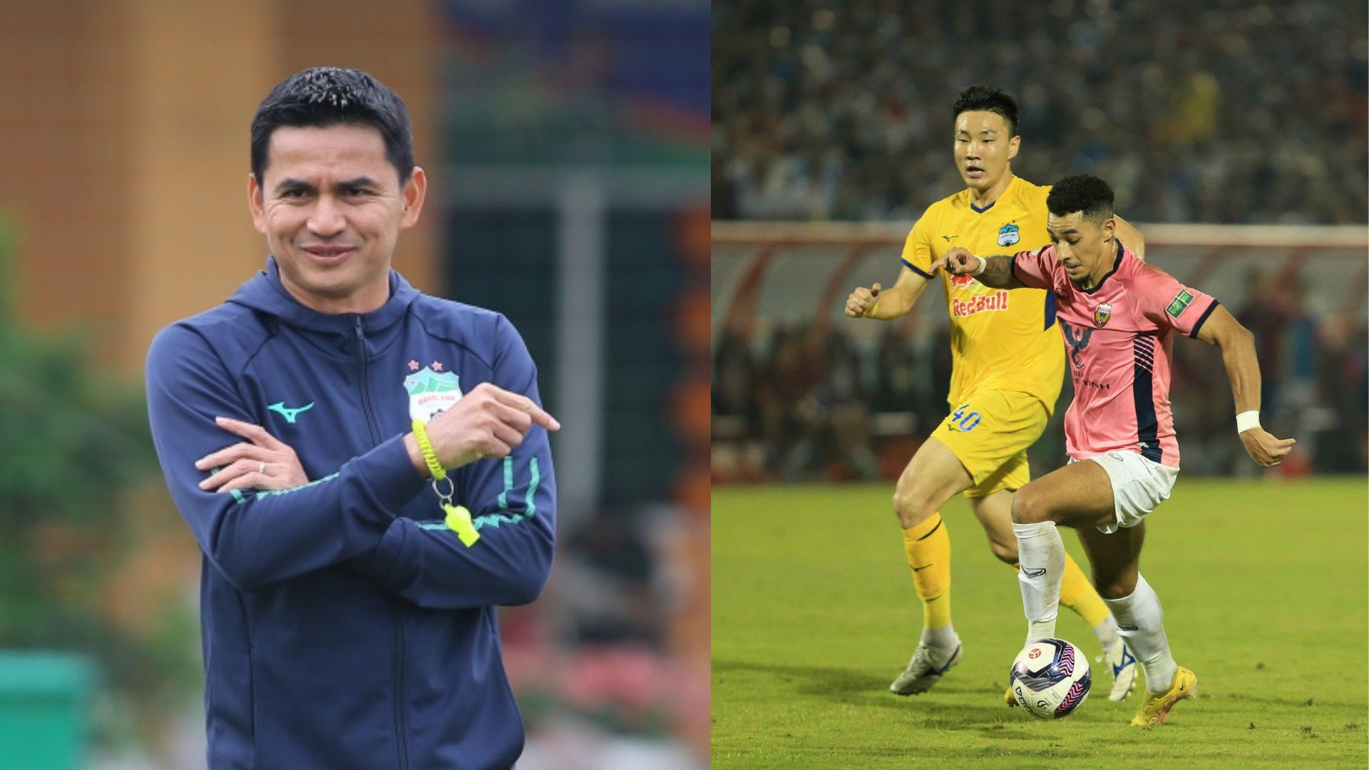 HLV Kiatisak nói điều thật lòng sau trận hòa Hồng Lĩnh Hà Tĩnh. Ảnh: Internet