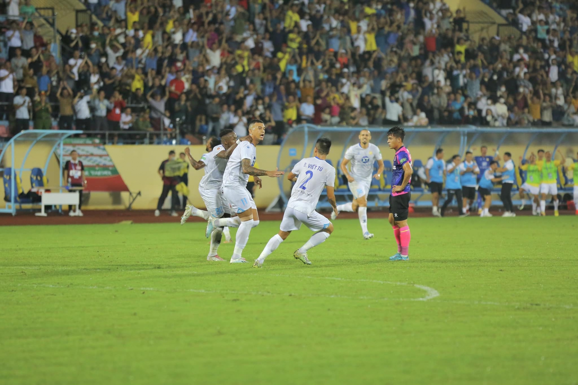 Rodrigo góp công lớn giúp Nam Định đánh bại Sài Gòn FC. Ảnh: Internet