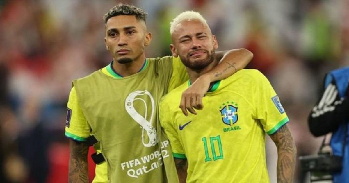 Neymar khóc sau khi Brazil dừng bước tại Tứ kết World Cup 2022. Ảnh: Internet